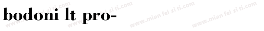 bodoni lt pro字体转换